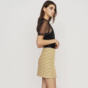 MAJE SHORT SKIRT IN TWEED AND LUREX